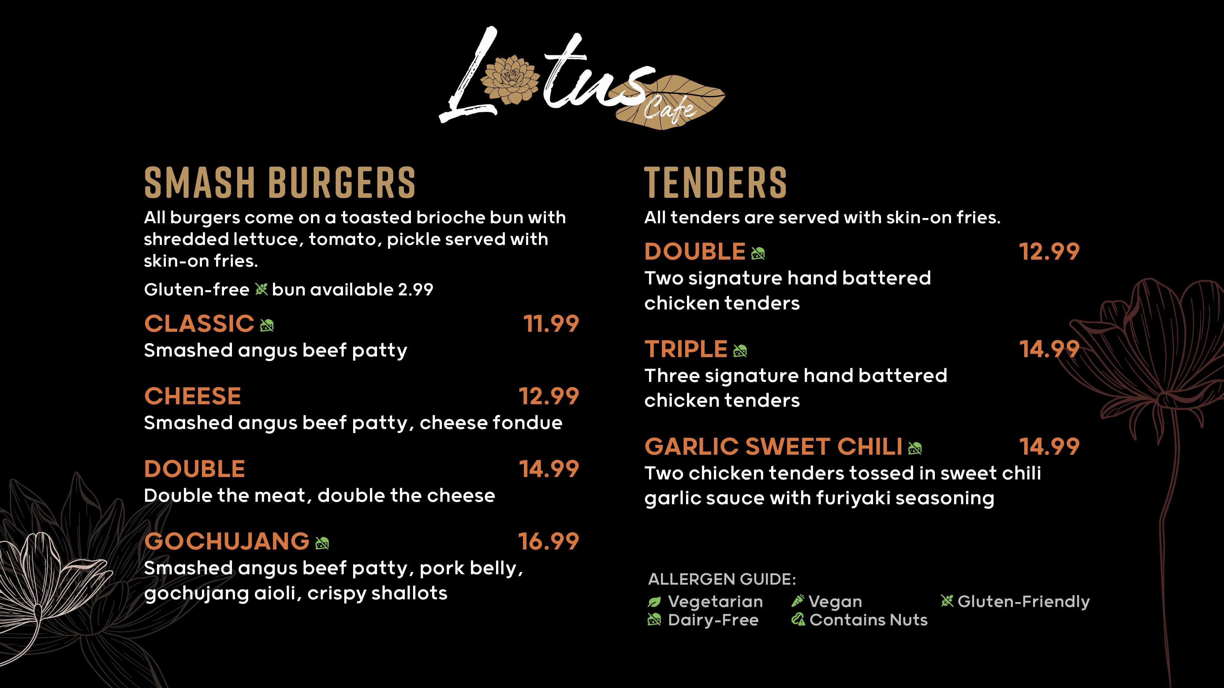 Lotus Cafe Menu 2