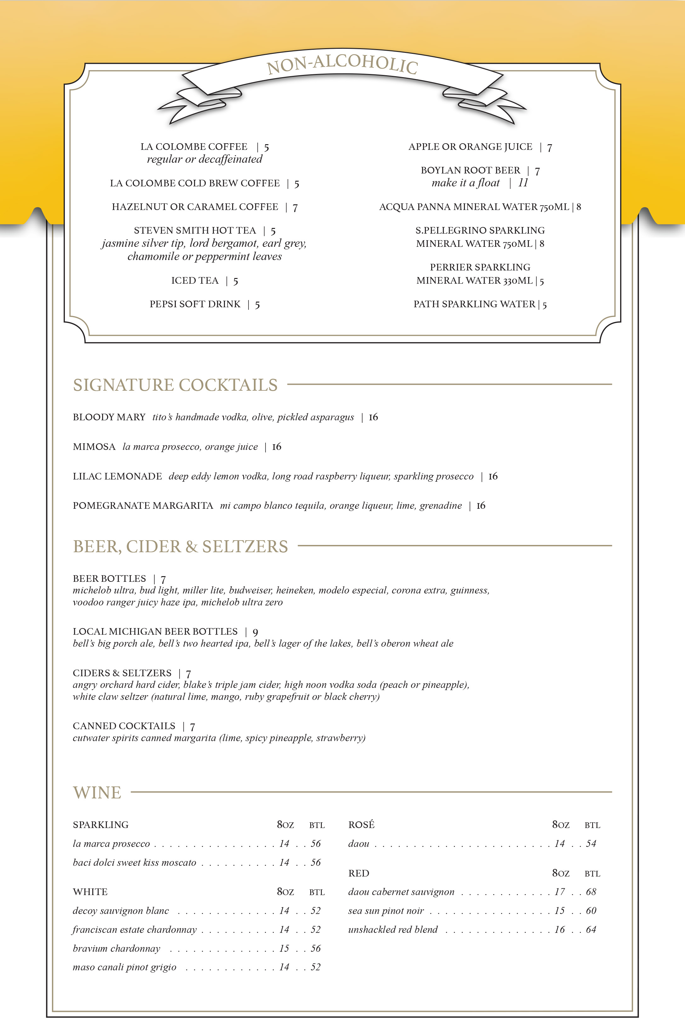 Tea Room Menu Page 2