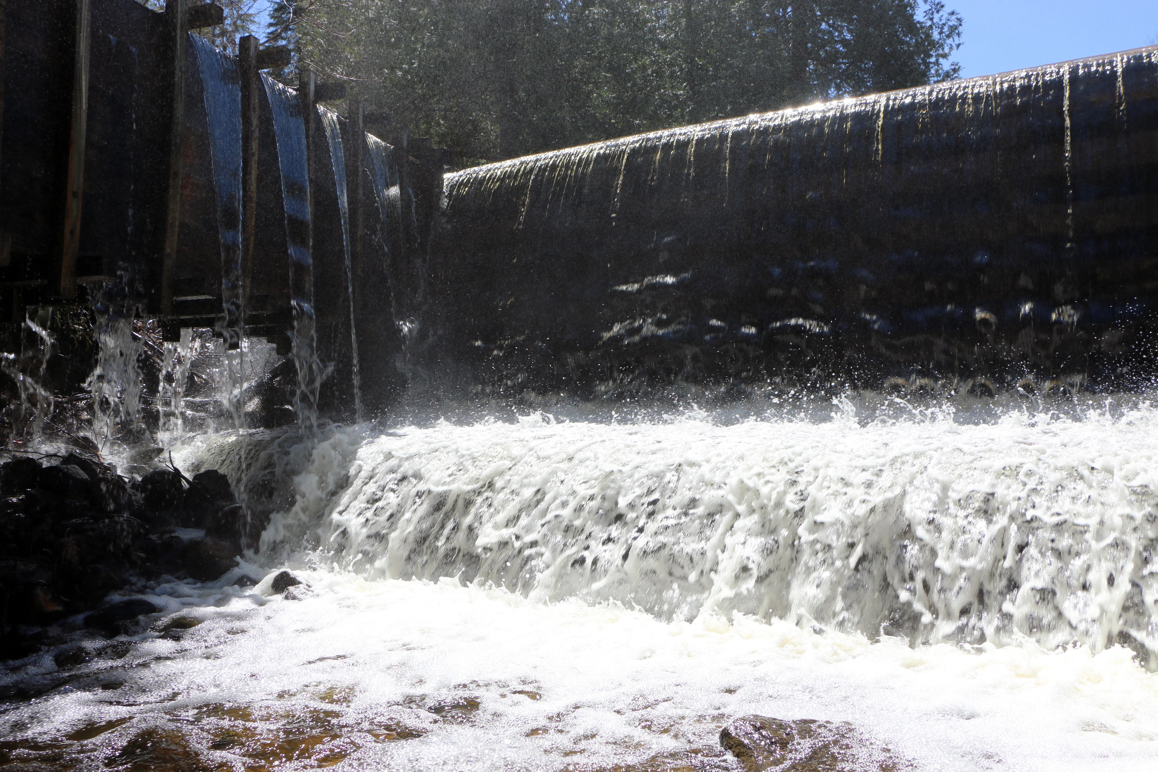 Water Rushing Over Dam