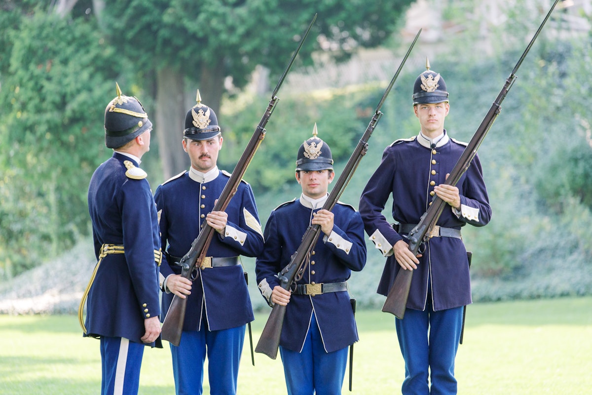 Photo of Dress Parade Program followed by Civilians of Fort Mackinac Program